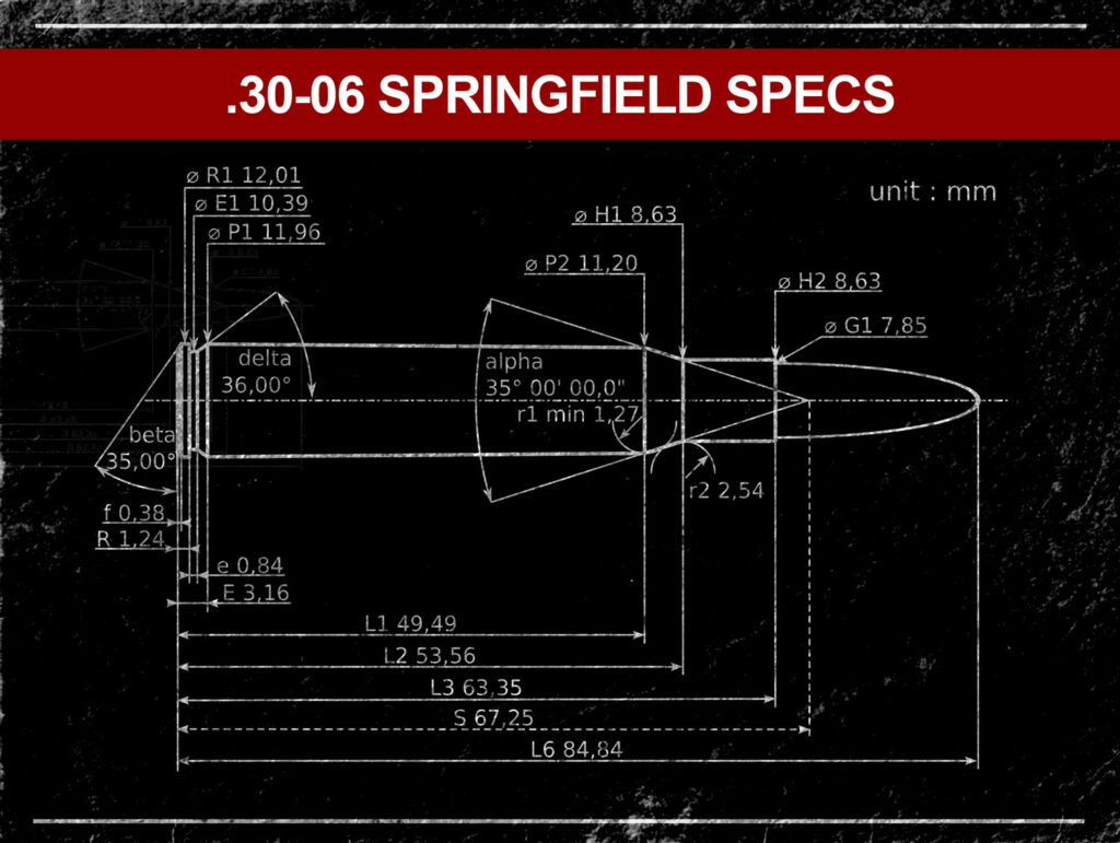 30-06 cartridge specs a diagram of the 30-06 cartridge specs