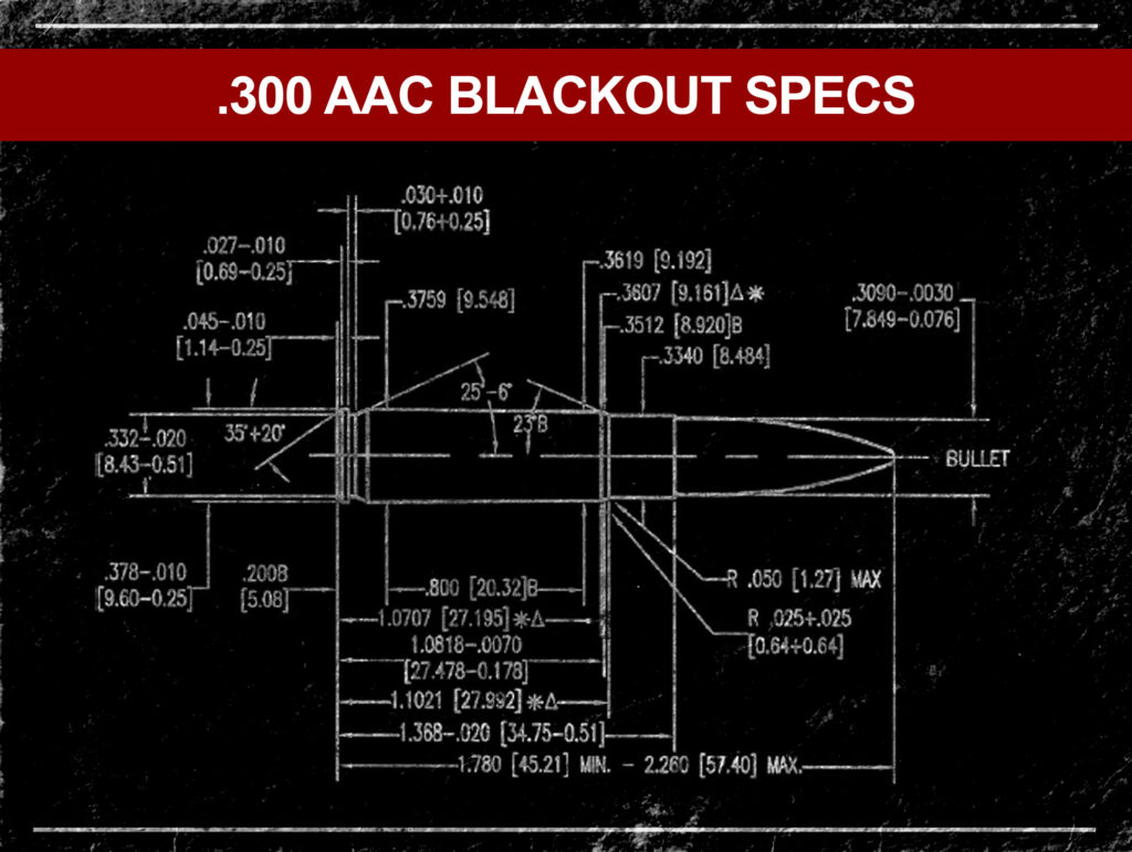 300 BLK cartridge specs a diagram of the 300 BLK cartridge specs