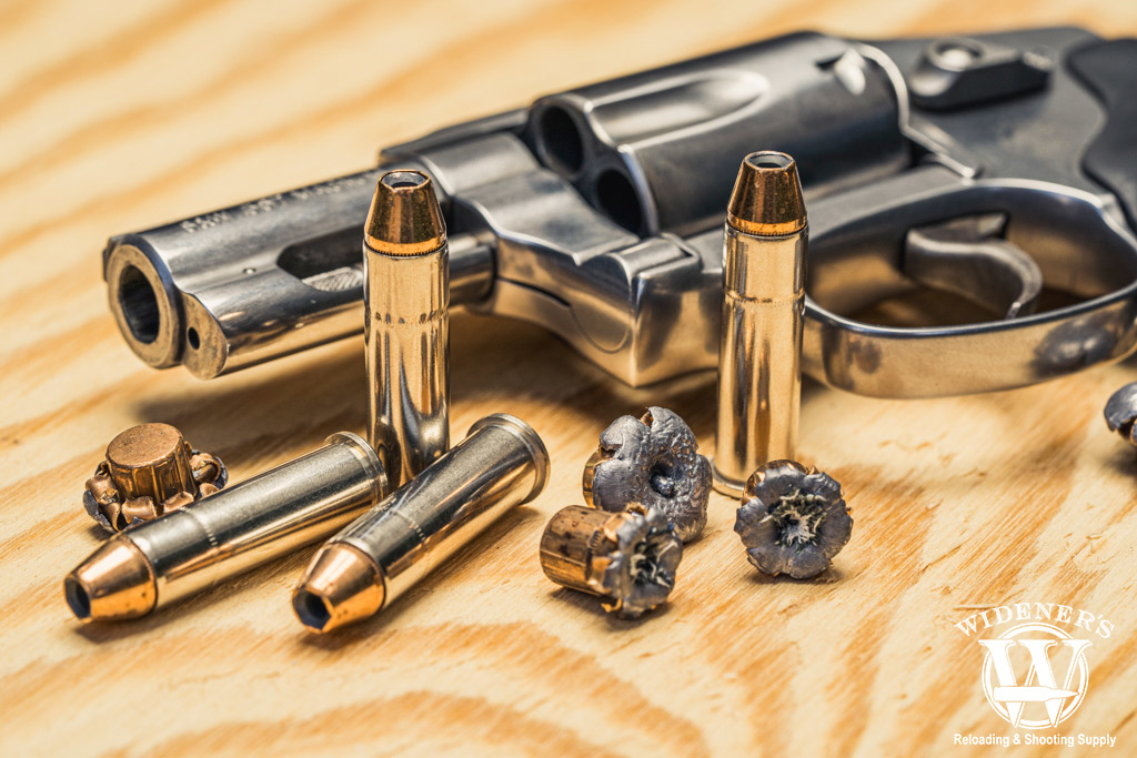 a 357 magnum revolver with jhp ammo a photo of a 357 magnum revolver with jhp ammo