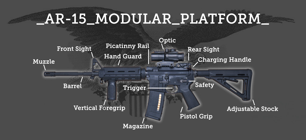 a photo of the modular ar15 rifle system