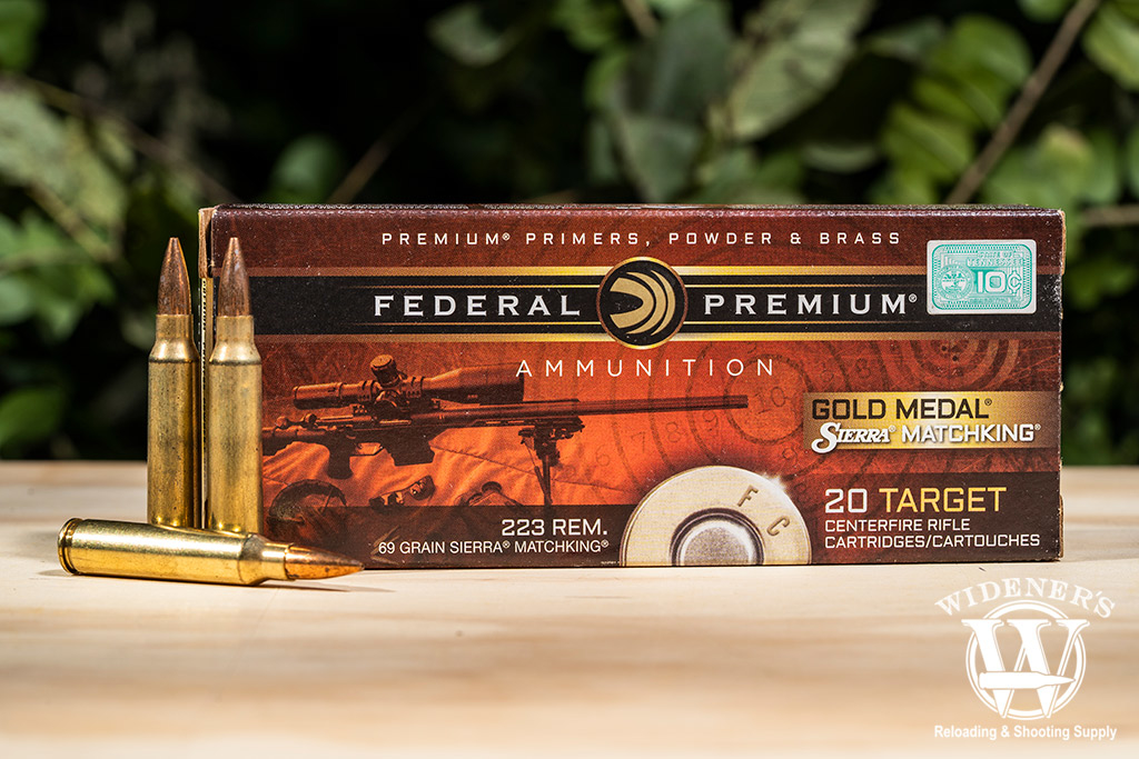 federal Gold Medal Match 223 rem ammo 69 grain photo of Federal Gold Medal Match 223 ammo