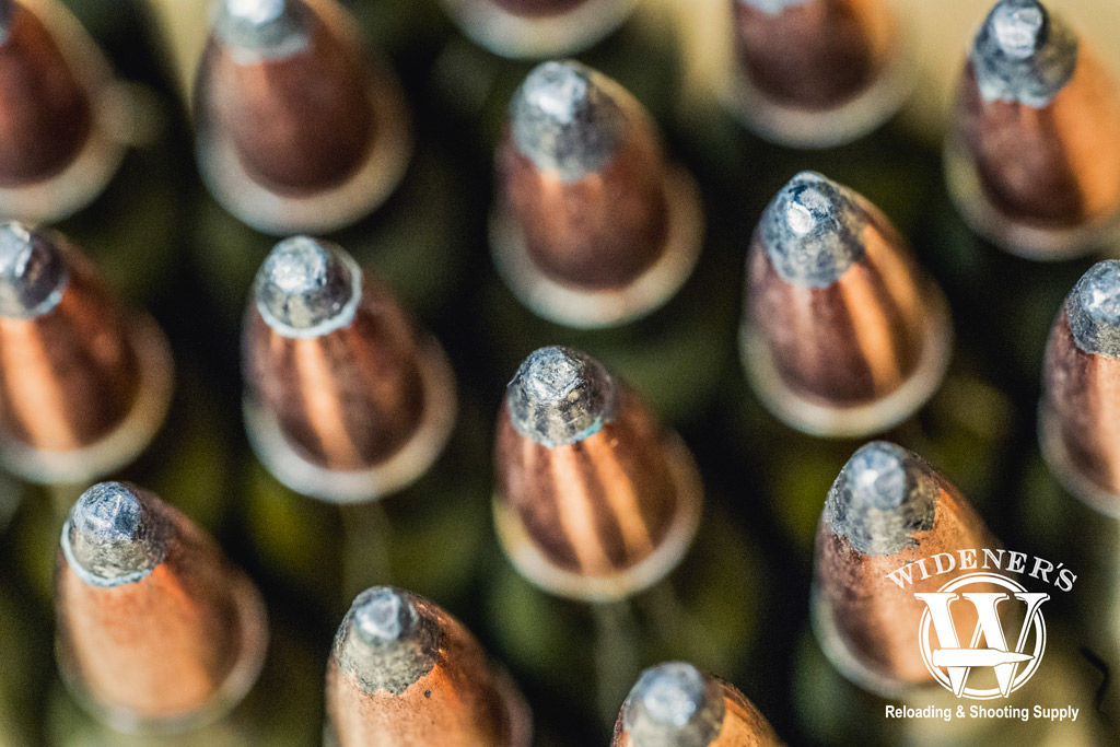 the tips of soft point 7.62x39 bullets a macro photo of the tips of soft point 7.62x39 bullets