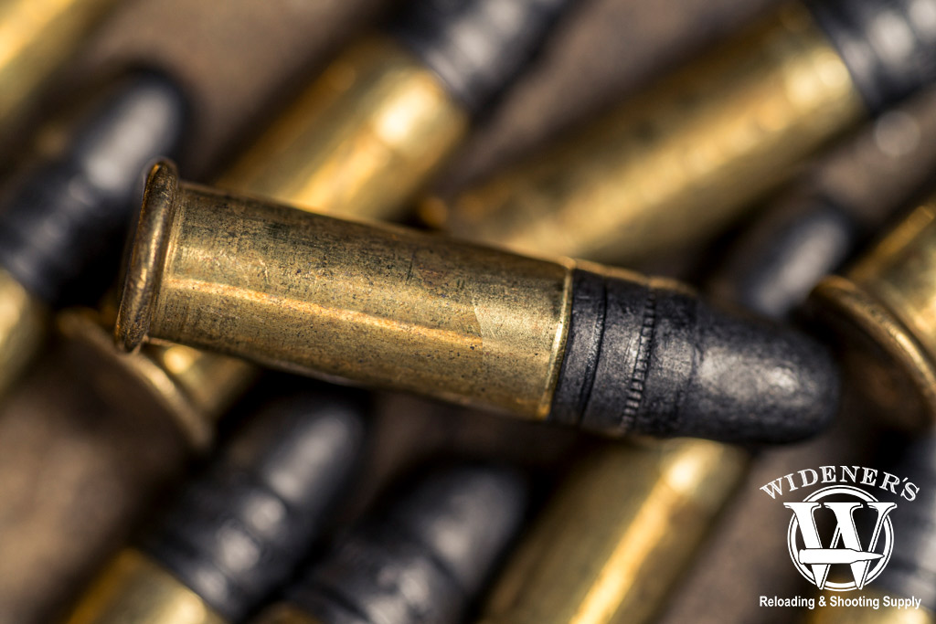 macro photo of a 22LR bullet a macro photo of a 22LR bullet