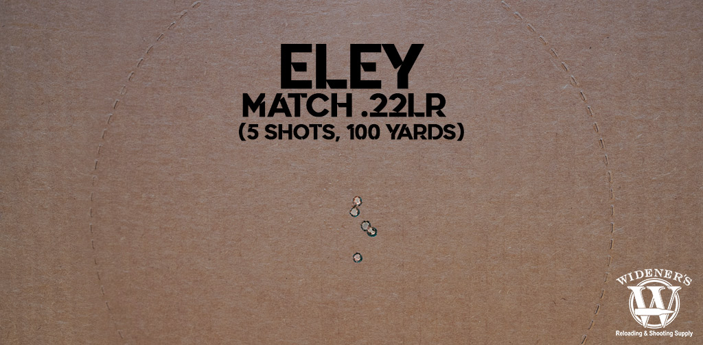 a target shot with ELEY Match .22LR at 100 yards a target shot with ELEY Match .22LR at 100 yards