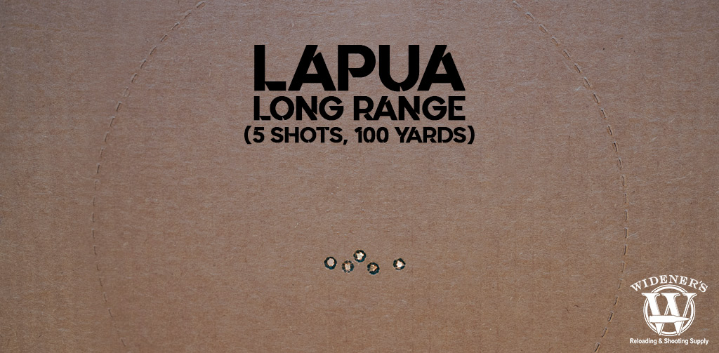 a target shot with Lapua Long Range at 100 yards a target shot with Lapua Long Range at 100 yards