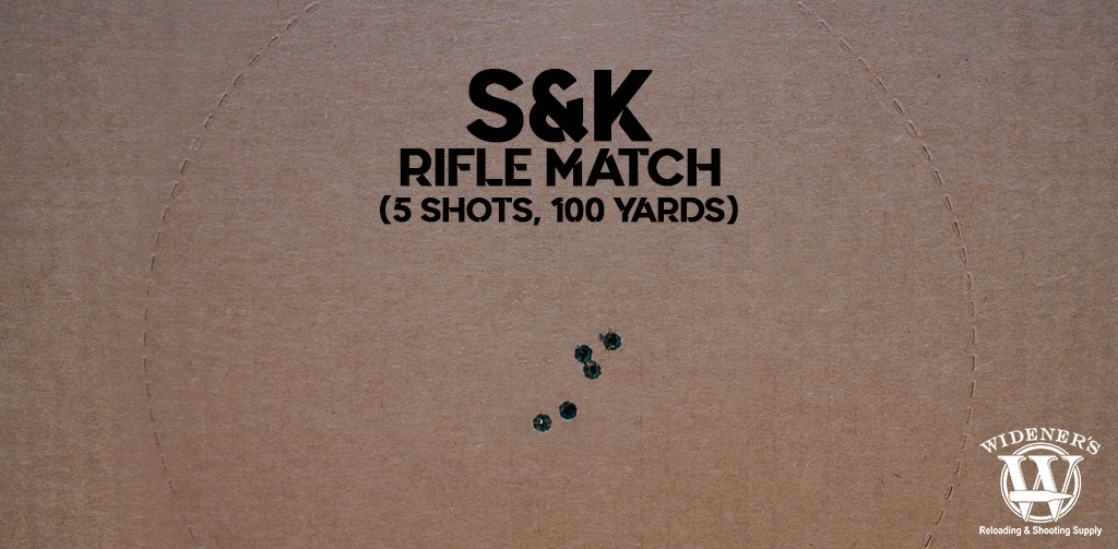 target shot with SK Rifle Match 22LR ammunition at 100 yards a target shot with SK Rifle Match 22LR ammunition at 100 yards