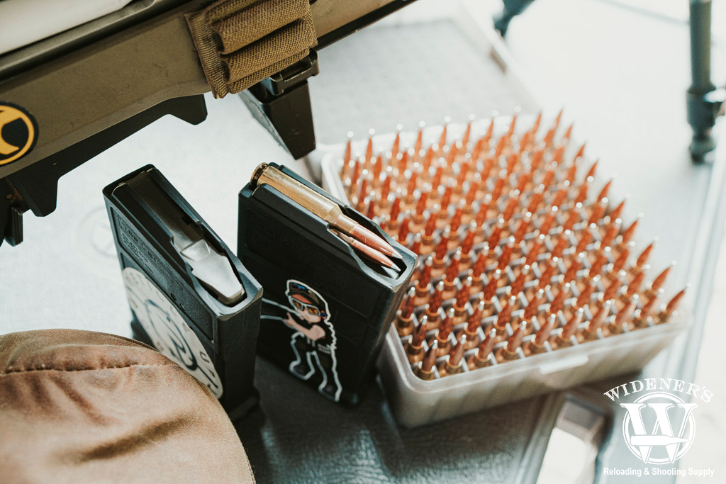 a photo of hand loaded centerfire ammunition