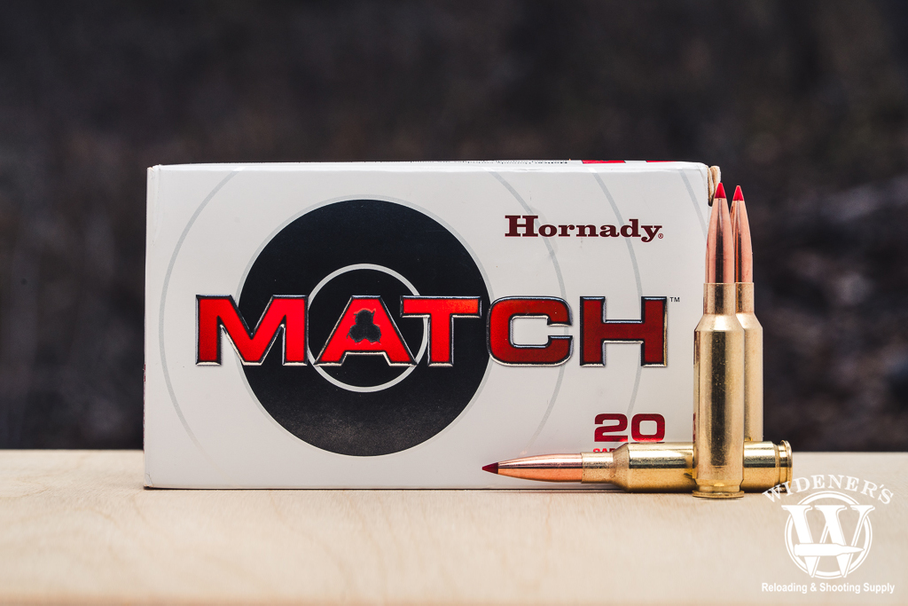 a photo of hornady 22 Creedmoor 80 gr ELD-VT V-Match ammo