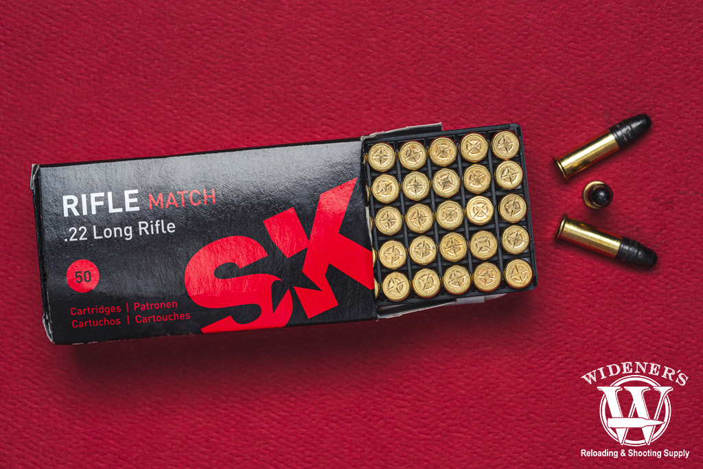 a photo of SK Rifle Match 22LR rimfire ammo