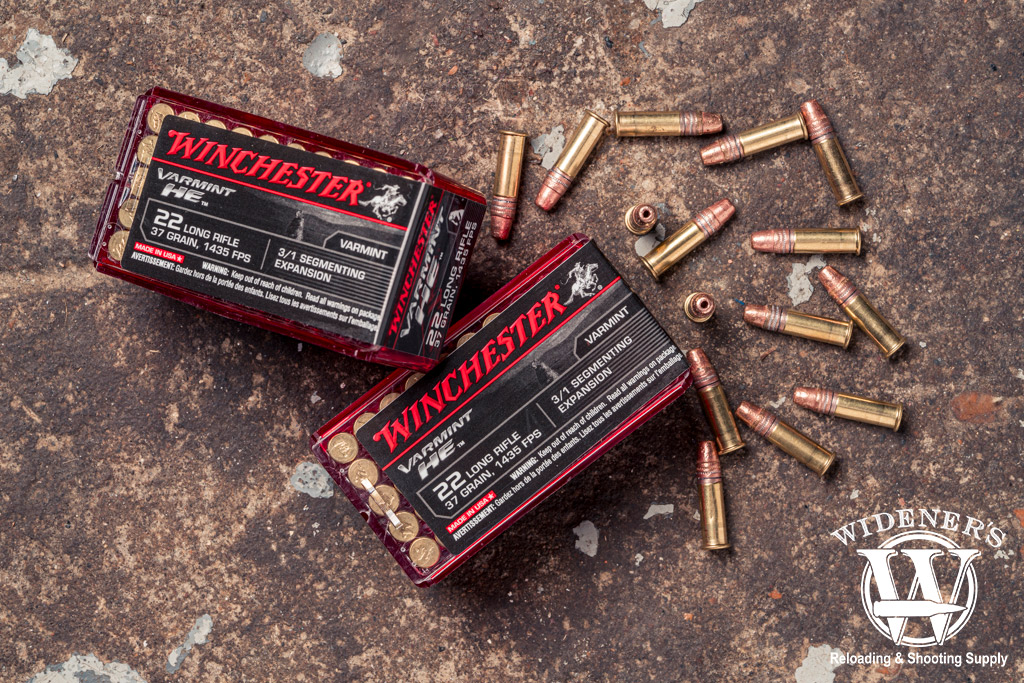 a photo of most lethal 22LR ammo winchester varmint he 37gr segmented