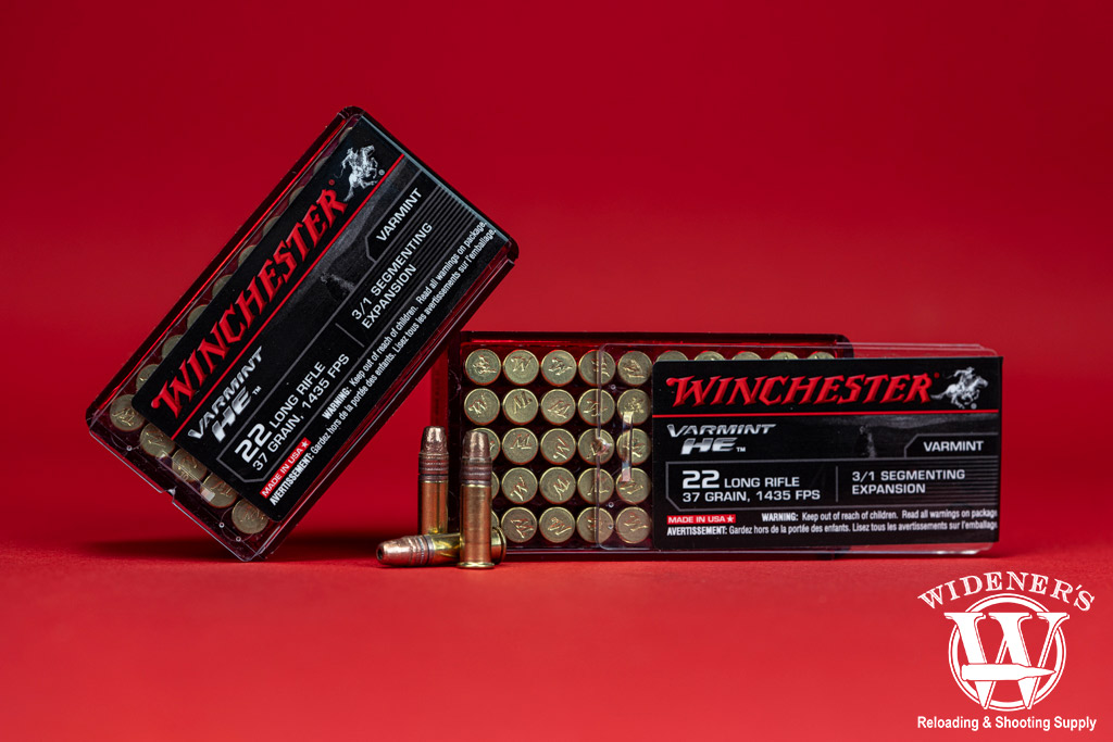 Winchester 22LR varmint HE ammo a photo of Winchester 22LR varmint HE ammo