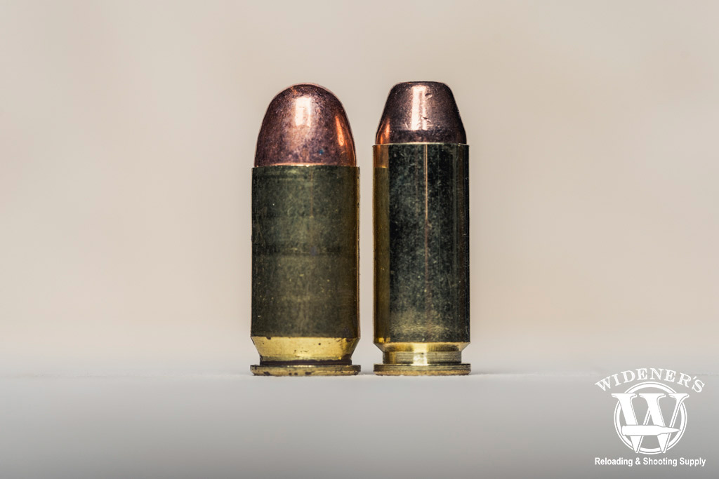 comparing the 45 ACP VS 10mm a photo comparing the 45 ACP VS 10mm