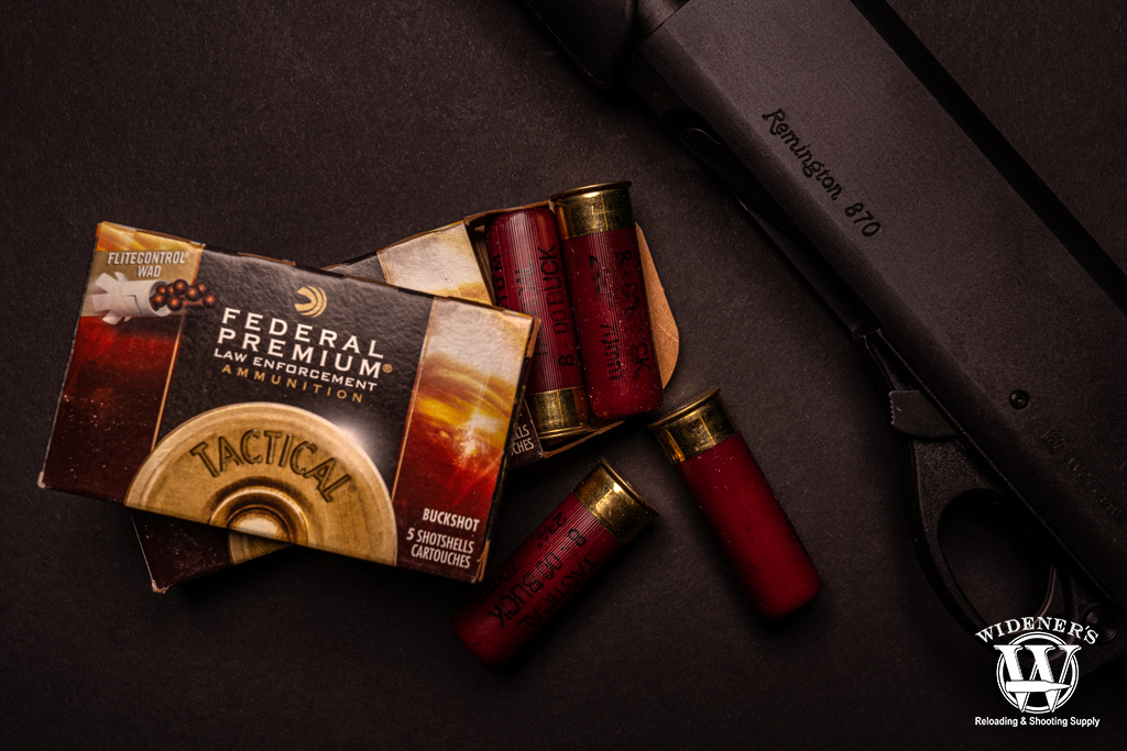 a photo of federal premium 12 gauge 00 buck shot shells 