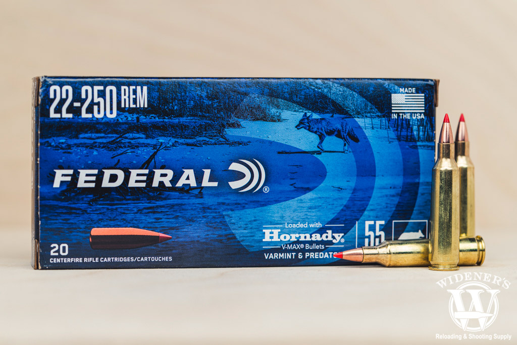 Federal Varmint & Predator best 22-250 ammo a photo of the best Federal Varmint & Predator V-Max 55gr best 22-250 ammo