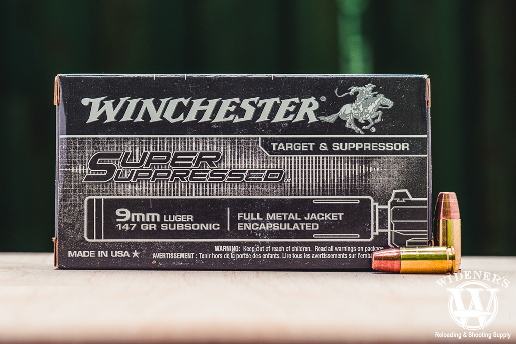 a photo of Winchester Super Suppressed 147gr best suppressed 9mm ammo