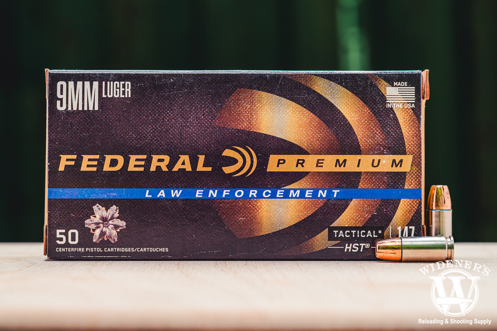 a photo of the best suppressed 9mm ammo Federal HST 9mm 147 Grain JHP