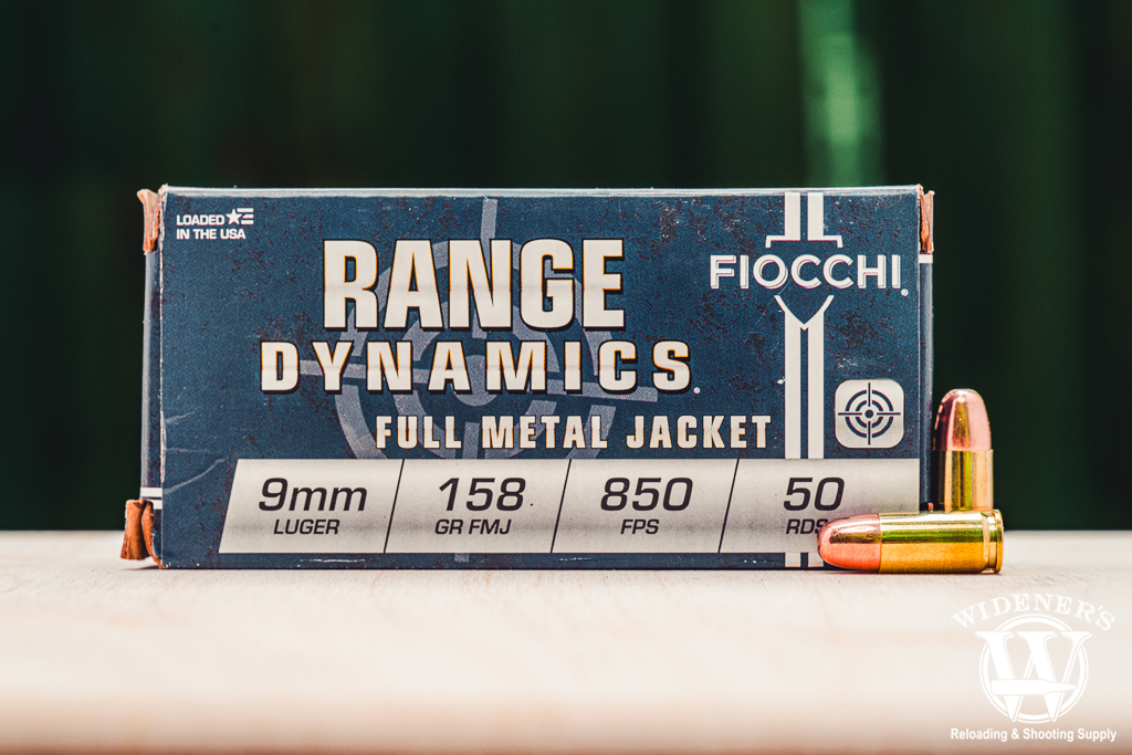 a photo of Fiocchi Sub-Sonic 9mm 158 Grain FMJ ammo