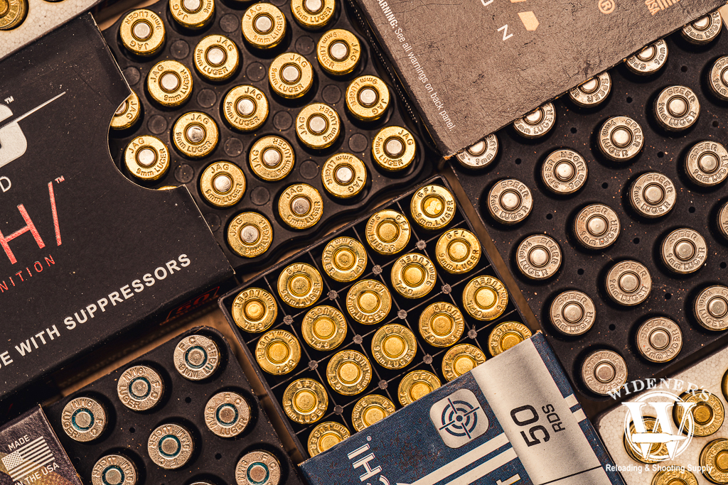 a photo of sub sonic suppressed 9mm ammo
