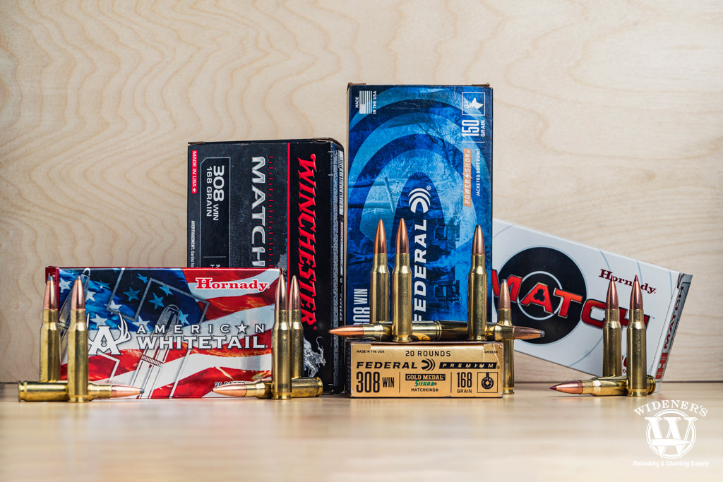 a photo of various 308 win ammo