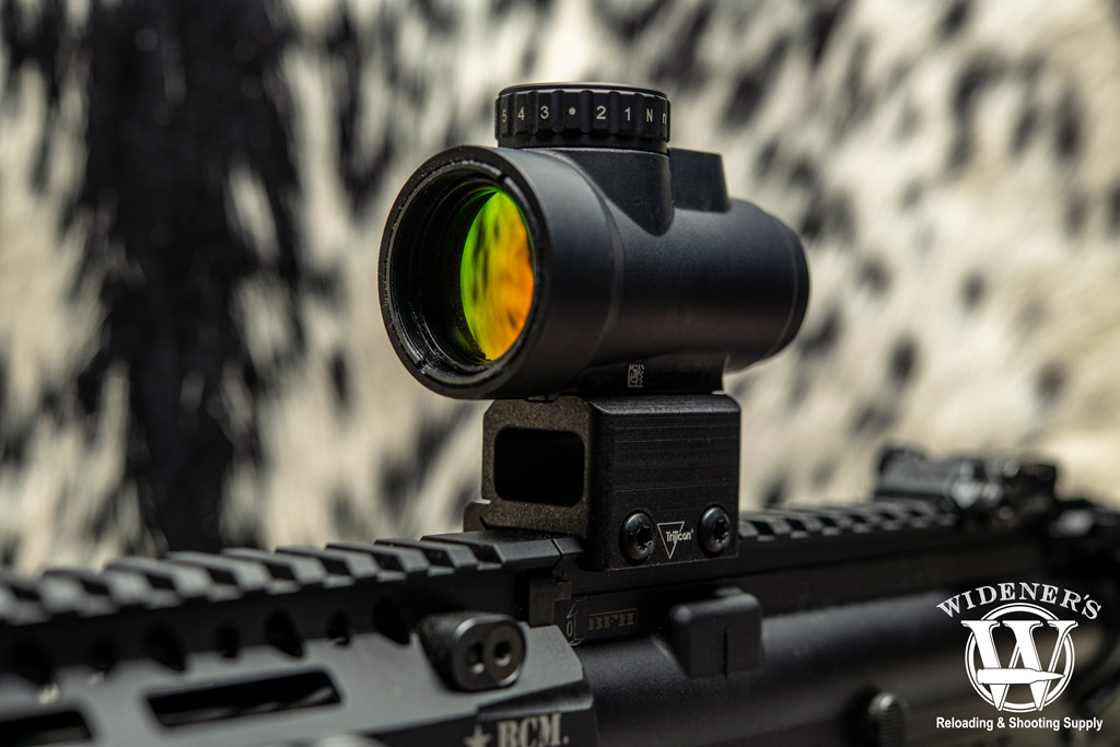 trijicon MRO rifle optics a photo of a trijicon MRO rifle optics