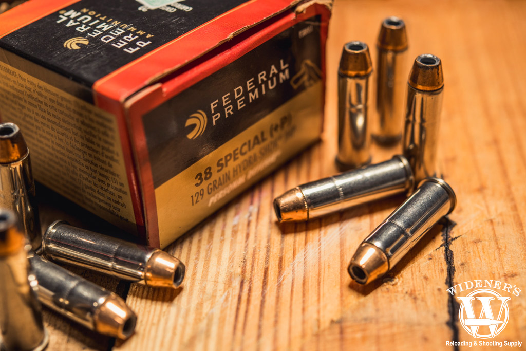 a photo of federal 38 special +p hydra shok ammo