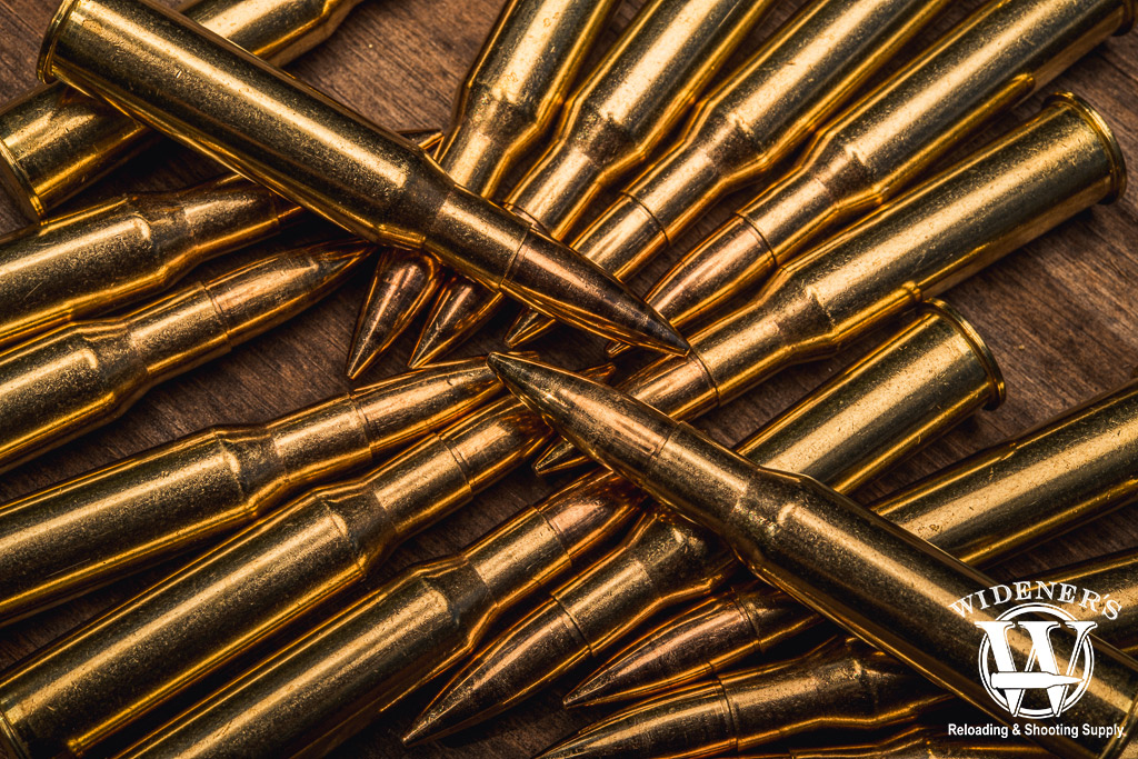 the 7.62x54r rifle cartridge A macro photo of the 7.62x54r rifle cartridge