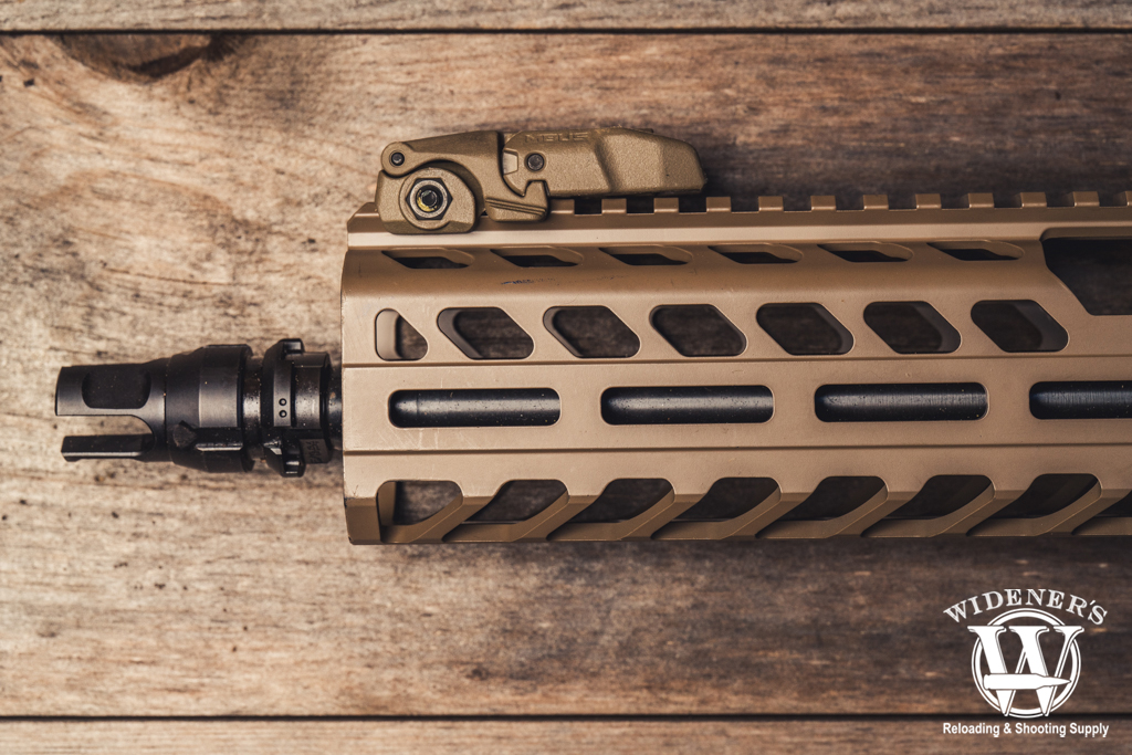 a close up photo of the muzzle end of the MCX Virtus