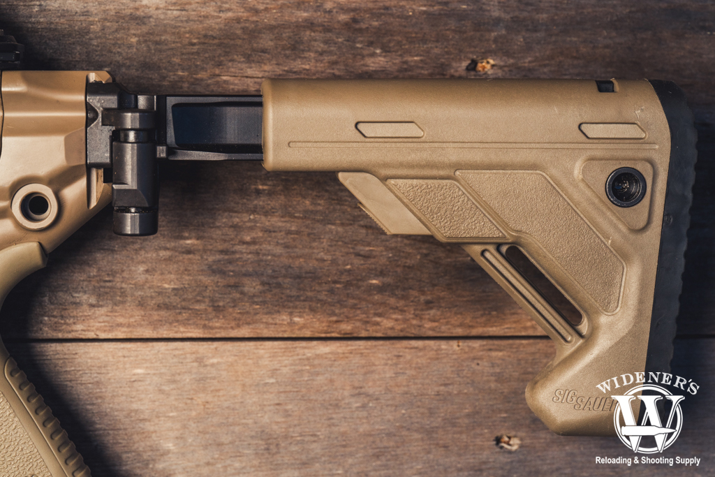 a photo of the folding stock of the MCX Virtus