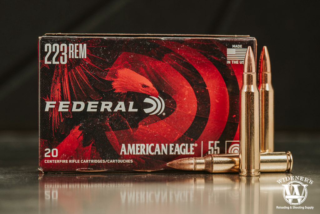 Federal American Eagle 223 Rem 55 Grain FMJ a photo of Federal American Eagle 223 Rem 55 Grain FMJ