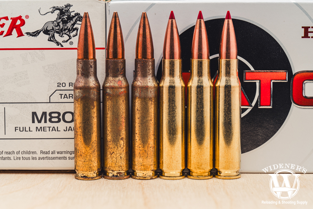 comparing .308 VS 7.62x51 NATO a photo comparing .308 VS 7.62x51 NATO