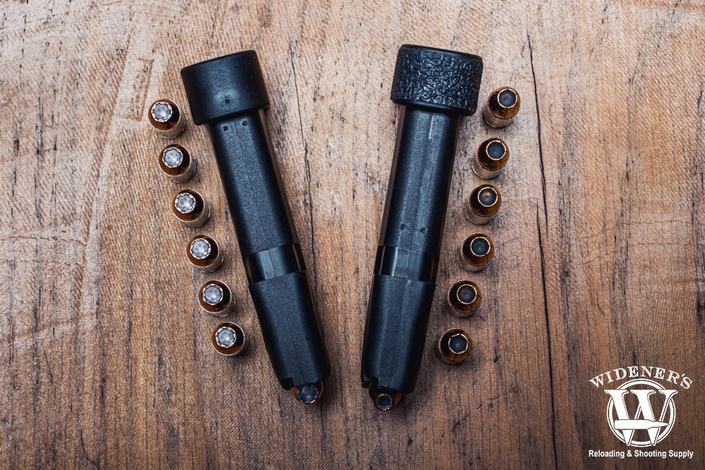 a photo showing handgun magazines with ammunition