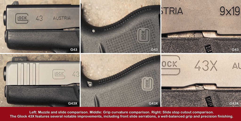 comparison of the ergonomics of the glock 43 vs 43x pistols a comparison of the ergonomics of the glock 43 vs 43x pistols