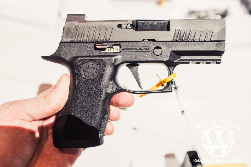 sig p320 x compact pistol at shot show 2019 photo of the sig p320 x compact pistol at shot show 2019