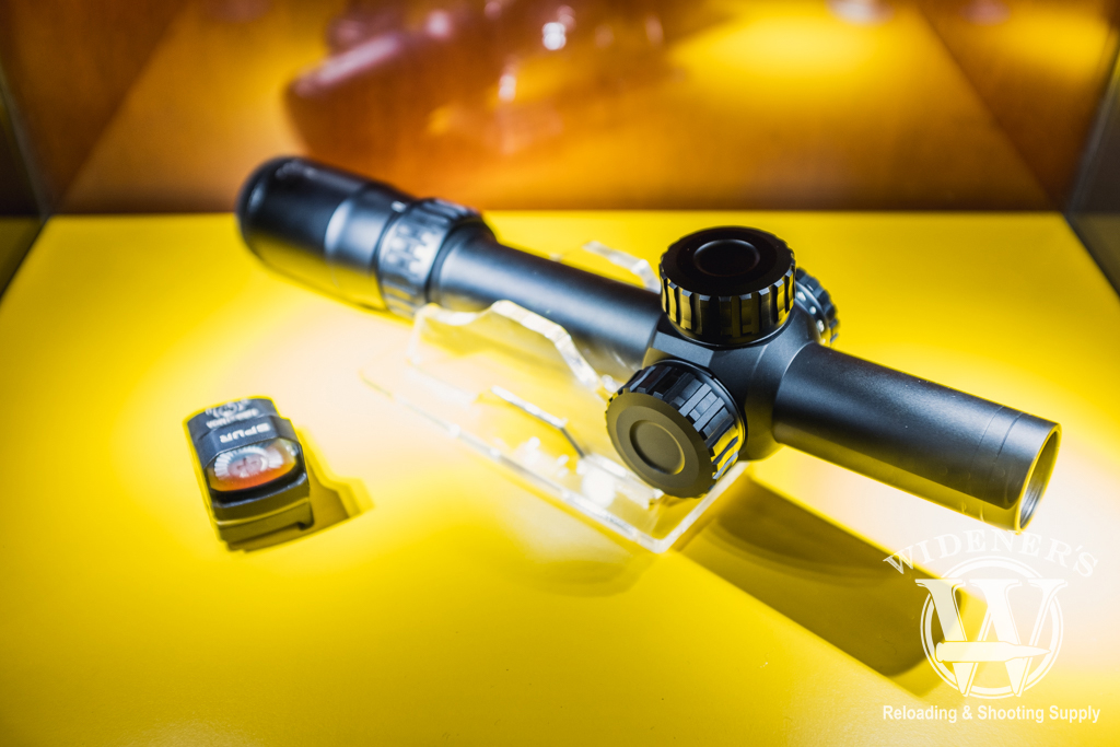 the nikon Black Force 100 1X 6x24 scope at shot show 2019 photo of the nikon Black Force 100 1X 6x24 scope at shot show 2019