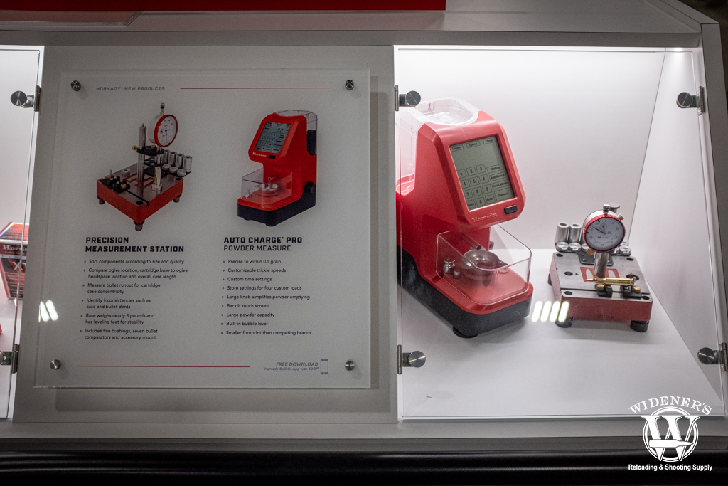 Hornady Auto Charge Pro and Precision Measurement Station at shot show 2020 a photo of the Hornady Auto Charge Pro and Precision Measurement Station at shot show 2020