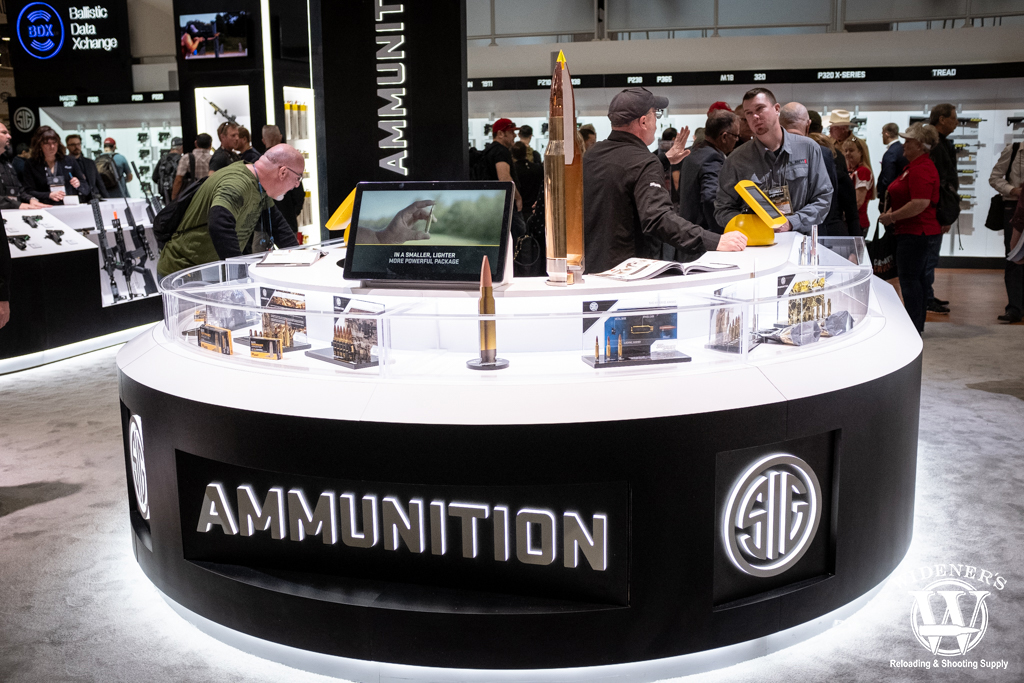 sig sauer ammunition booth at shot show 2020 a photo of the sig sauer ammunition booth at shot show 2020