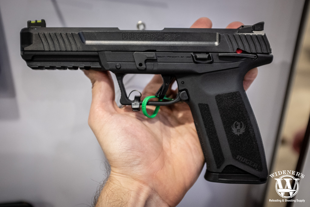 ruger 57 pistol, chambered in 57x28mm shot show 2020 a photo of the ruger 57 pistol, chambered in 57x28mm shot show 2020