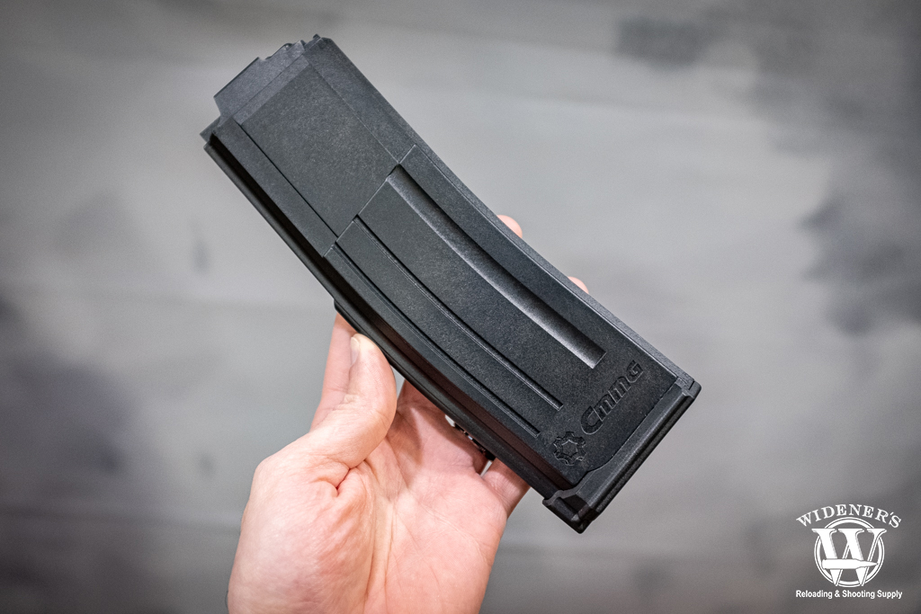 CMMG 5.7x28mm 40 round magazine photo of the CMMG 5.7x28mm 40 round magazine at shot show 2020