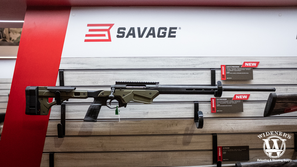 the Savage Precision Series Axis II Precision rifle at shot show 2020 photo of the savage axis II precision rifle