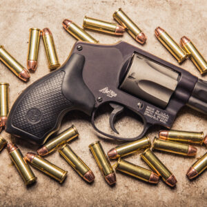 photo of smith and wesson 38 special revolver with ammo