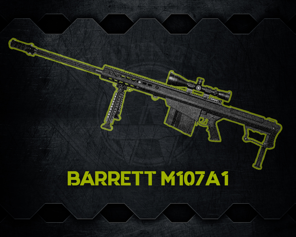 Barrett M107A1 world's most powerful rifles a graphic of the Barrett M107A1 world's most powerful rifles