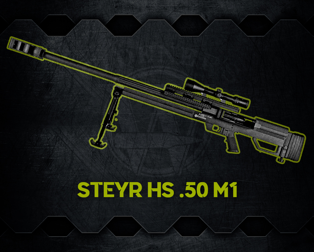 Steyr HS 50 M1 sniper rifle a graphic of the Steyr HS 50 M1 sniper rifle