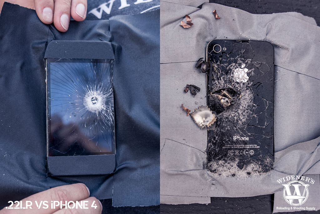 iphone 4 shot by a 22lr rimfire bullet a photo of an iphone 4 shot by a 22lr rimfire bullet
