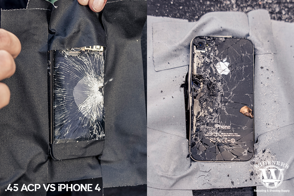 iphone 4 shot by a 45 acp bullet a photo of an iphone 4 shot by a 45 acp bullet