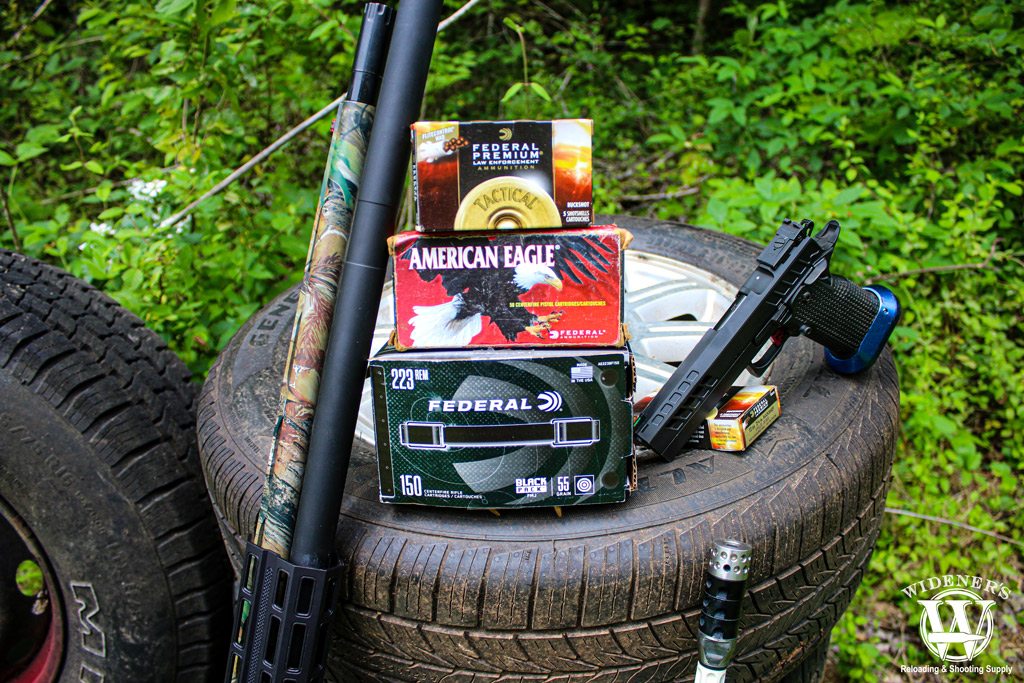 federal brand ammunition stacked on a tire a photo of federal brand ammunition stacked on a tire