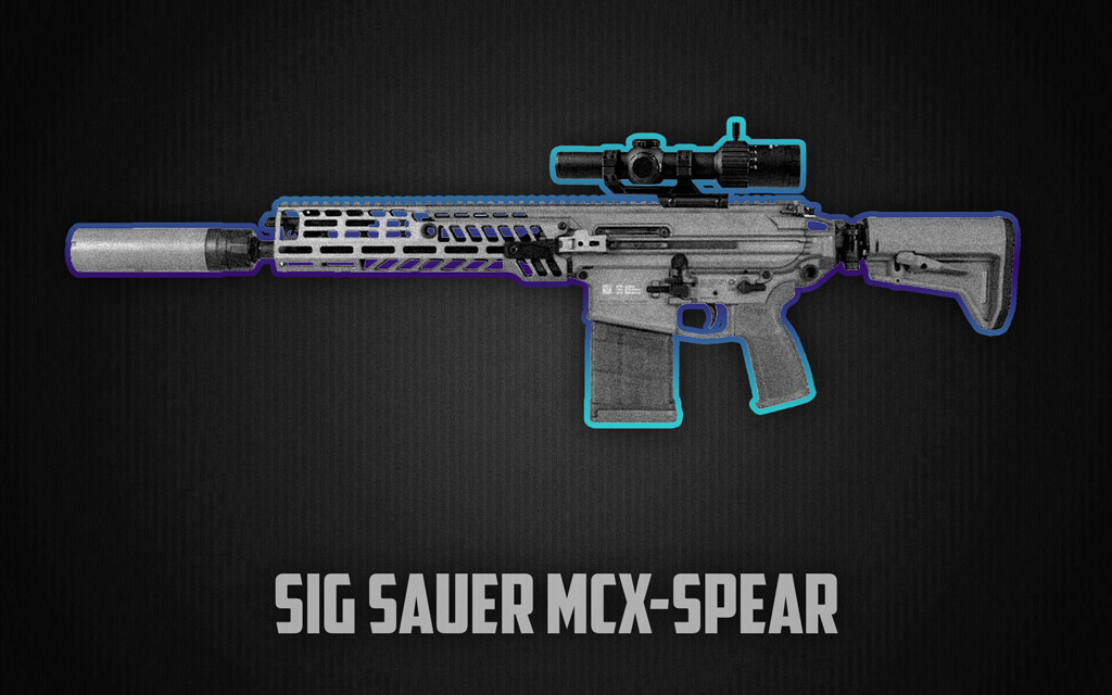 SIG SAUER MCX SPEAR shot show 2022 a photo of the SIG SAUER MCX SPEAR shot show 2022