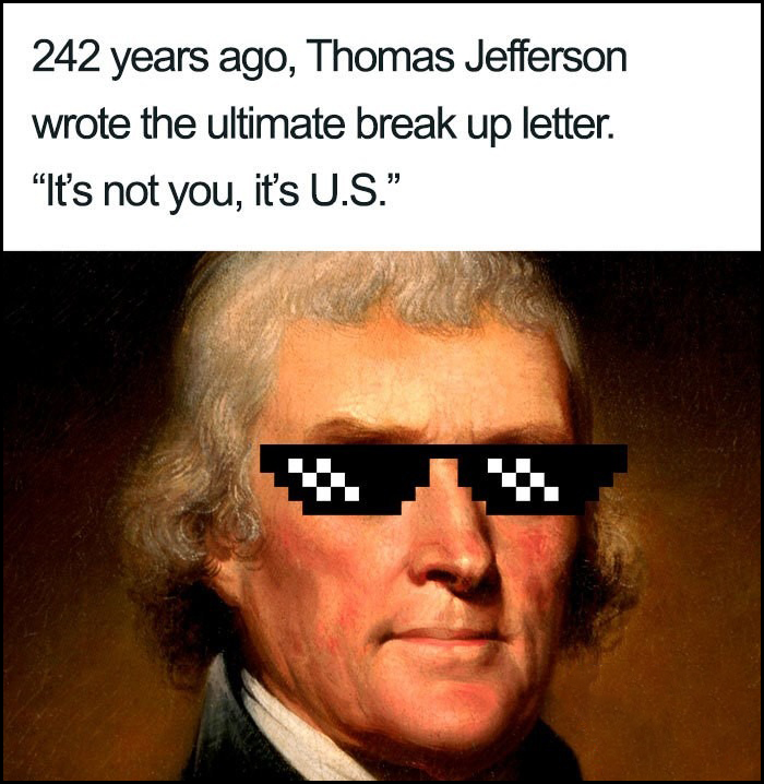 a meme of founding father thomas jefferson