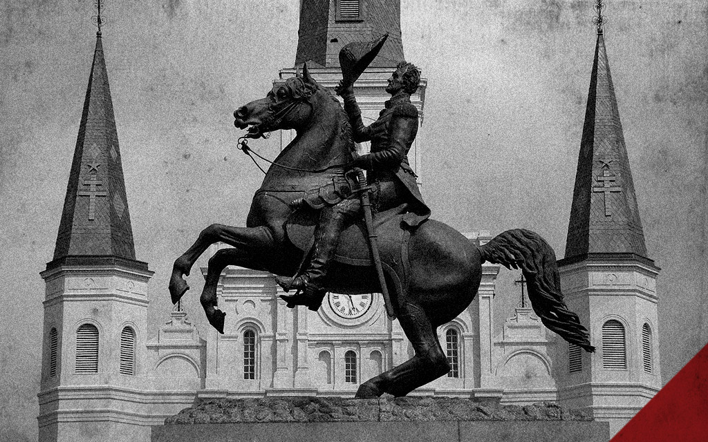 Andrew Jackson's statue located in East New Orleans a photo of Andrew Jackson's statue located in East New Orleans