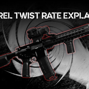 an image depicting an ar15 rifle in front of barrel rifling