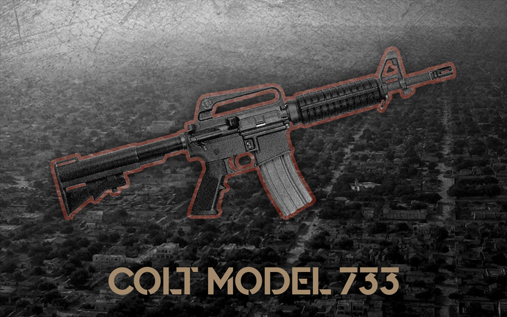 Colt Model 733 guns of Black Hawk Down A photo of Colt Model 733 guns of Black Hawk Down